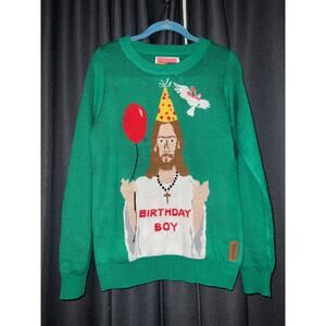 Ugly Christmas Sweater Xmas Size Medium Tipsy Elves Jesus